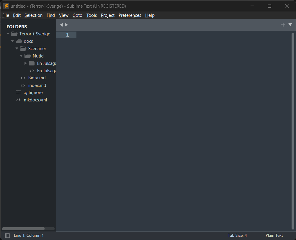 Sublime Text open folder